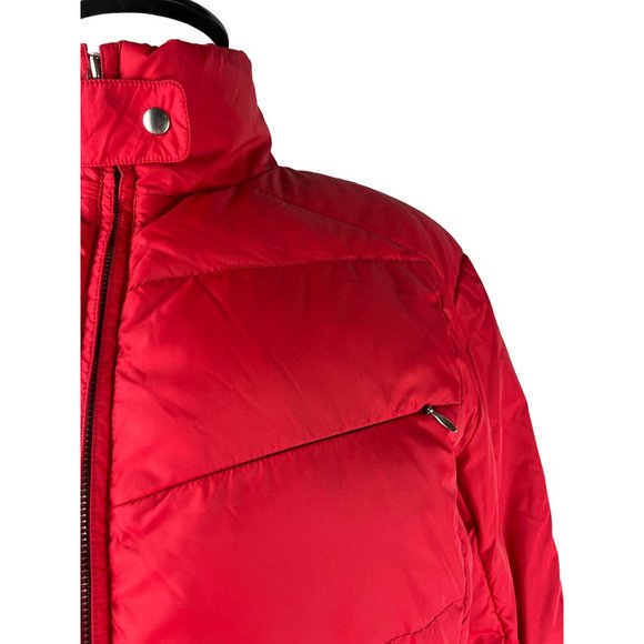 Land's End Red Puffy Down Jacket, Women's Size XL, 18-20 - Picture 3 of 16